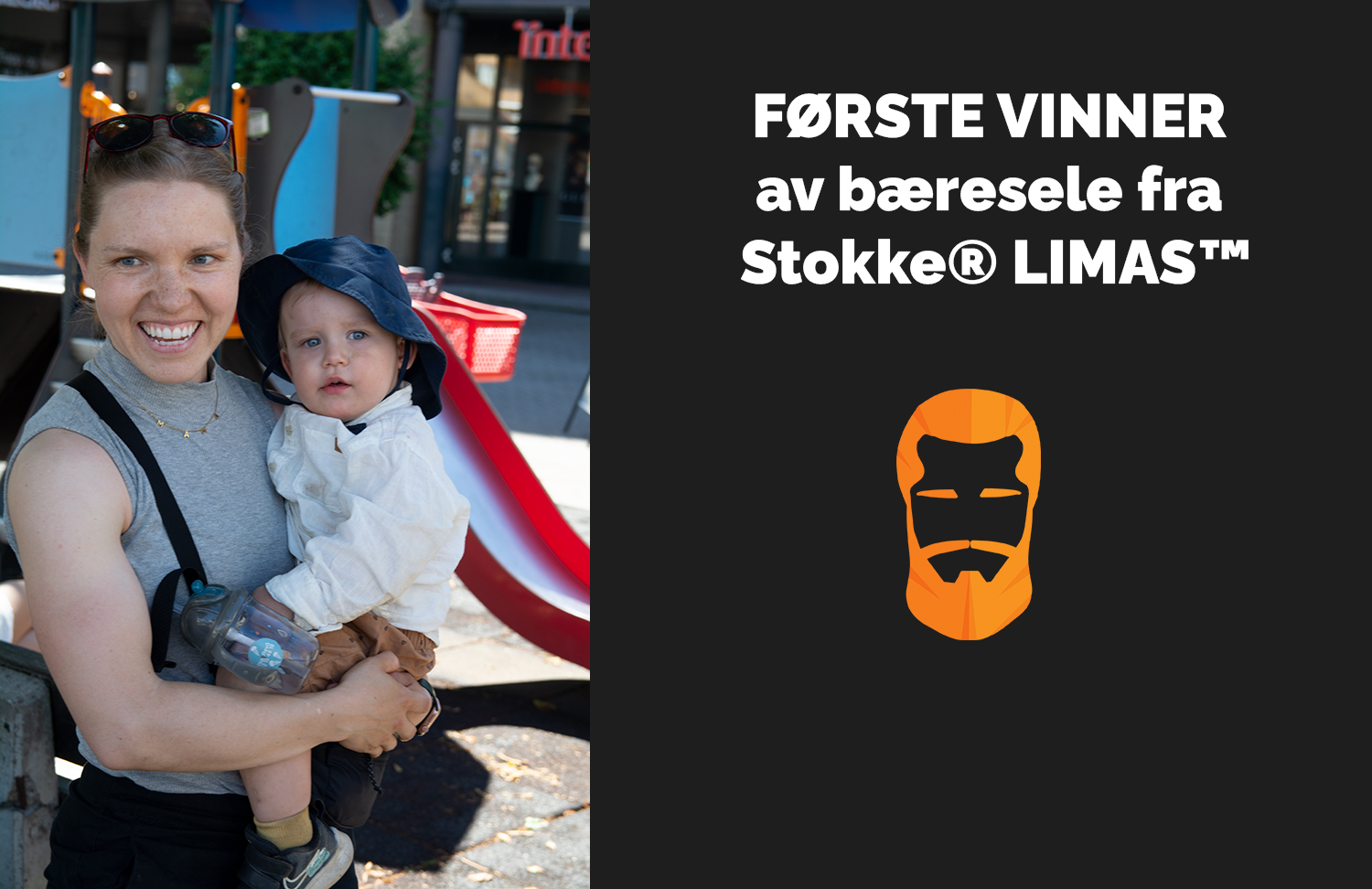 Michelle var første vinner av bæresele fra Stokke Limas