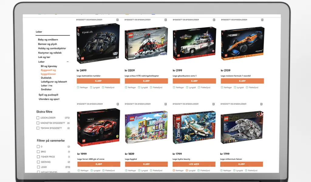 Glapris er en av flere butikker som selger i lego norge