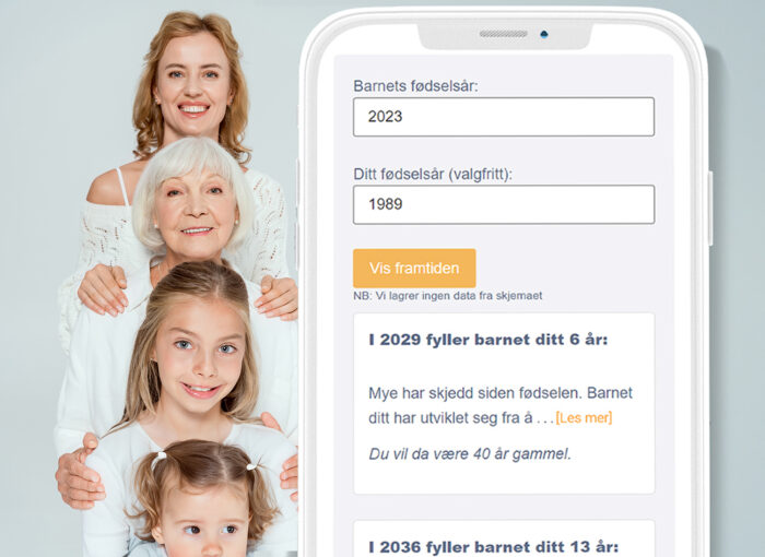 Se barnets fremtid med vår milepæl-generator