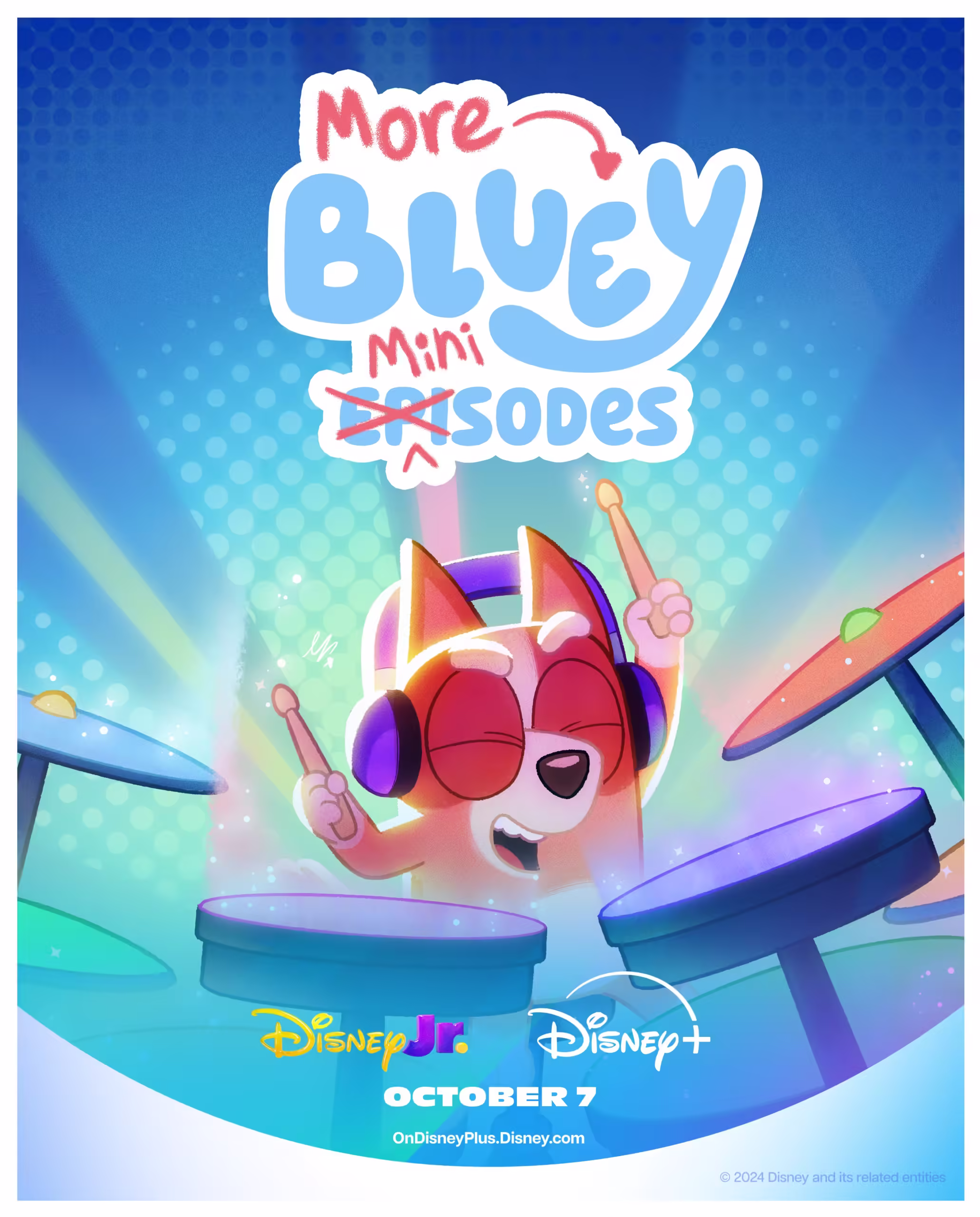 De nye mini-episodene av Bluey ble annonsert i dag. FOTO: Ludo Studio / Disney Media